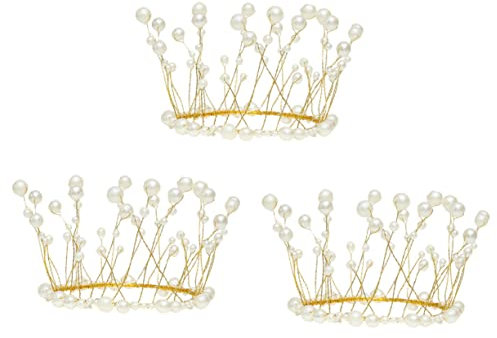 Toyvian 3stücke Teiliges Krone Tortendeko Aus Umweltfreundlichem Material Für Geburtstagsfeiern Hochzeit Muffins Und Desserts Stilvolle Kuchenverzierung Zufälligen Farben