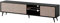 Selsey TV Schrank Board Sideboard Fernsehtisch Fernsehschrank Mit Schränken Wiener Geflecht 175 cm Schwarze Beine Schwarz Beige Bello