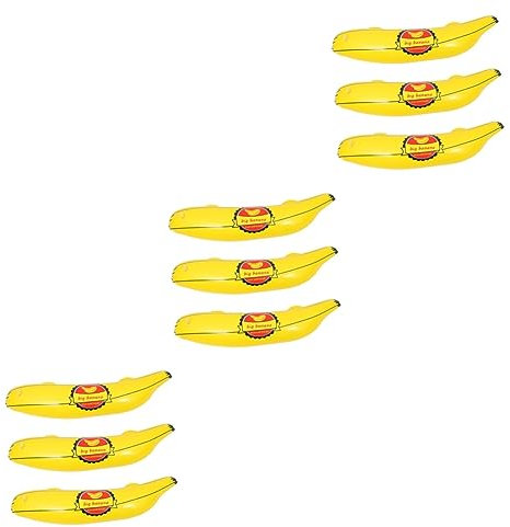 ABOOFAN 9 Stück Zubehör Dekorationen Schwimmend Tragbar Luftballon Outdoor-Liege Banane Tropischer Pool Lustig Hawaiianischer Strand Mylar Erwachsene Obst Wasser Luau