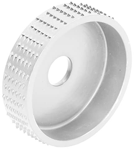 CruSio Holzschnitzscheibe, Wolframstahl, Schleifform, Winkelfeilenscheiben, Holzbearbeitung, Winkelschleifer-Aufsatz, 75 Mm, Zum Polieren, Schlitzen, Wurzel, Teetablett, Tisch (Silber)/Silber