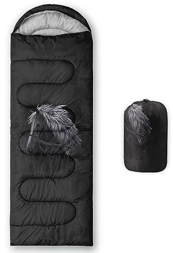 HOSIMA Steed Schlafsack, Schlafsack für kaltes Klima, für Erwachsene, Mädchen und Jungen, wasserdicht, für Herren, warm, Camping, Wandern, Outdoor, Reisen, Jagd, Kompressionssack (Steed)