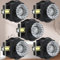 Calzibeno 5 Pack Crystal Door Knobs, Glass Door Knobs Interior for Privacy Use, Black Glass Crystal Door Knobs with Lock for Bedroom Bathroom, Vintage Crystal Glass Door Knob Set