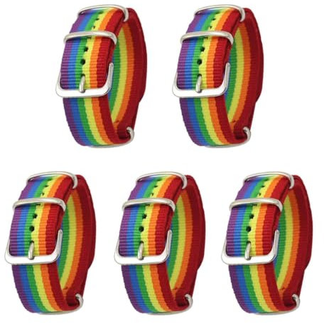 XUJLRL 5er pack Maxter Pride Armband - LGBTQ-Accessoire mit Gay Flag und regenbogenfarbenem Uhrenarmband. Dieses Armband ist ein modisches Statement für die LGBTQ-Gemeinschaft.