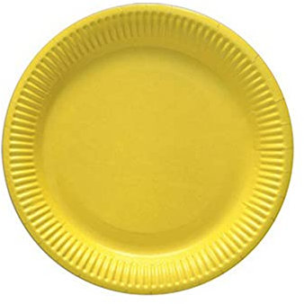 Dart - 8 Assiettes Plates Carton Rond 23CM Jaune