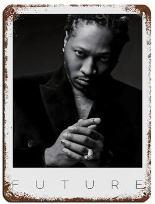 Future Poster Rapper Blechschild Vintage Metall Pub Club Cafe Bar Home Wandkunst Dekoration Poster Retro 30 x 40 cm
