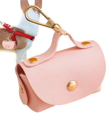 Kirdume Kotbeutelspender, Spenderbeutel für Kotbeutel,Auslaufsicherer Kotbeutelhalter aus PU | Angenehm zu berührender Kotbeutelspender für malerische Orte, Zuhause, Gemeinschaft, Park, Reisen