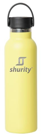 Shurity Borraccia Termica Acciaio inox con rivestimento in ceramica Runbott Sport 600ml. (Limone)