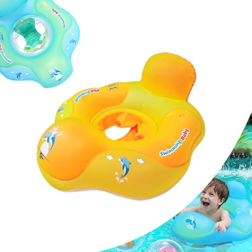 Bouee Bebe Orange avec Siège 12 à 26 Mois,Gonflable Flotteur De Piscine Anneau de Natation pour Bébé Siège de Piscine,Bouée Bébé Piscine,Flotteur Piscine Bebe Accessoires pour Enfant Garçons Filles