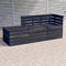 KTHLBRH Outdoor lounge Garten möbel draußen Balkon Tisch und stühle 3-tlg. Garten-Sofagarnitur aus Paletten Kiefernholz Dunkelgrau
