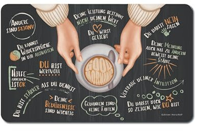 Geschenk für Frauen: Frühstücksbrettchen Good Morning Bestärkung Geschenk für Frauen zu Ostern, Geburtstagsgeschenk Freundin, Mutmacher Geschenk, Mental Health