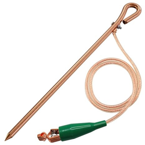 Tragbarer Erdungsstab mit 1,2 m langem flexiblem Verbindungsdraht mit Kupfer-Clip