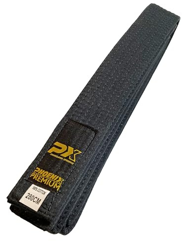 TEKKA BUDO Schwarzgurt Premium 5 cm breit - Dicke Baumwolle - Schwarzer Gürtel Blackbelt - Karate, Judo, Taekwondo, Kampfsport