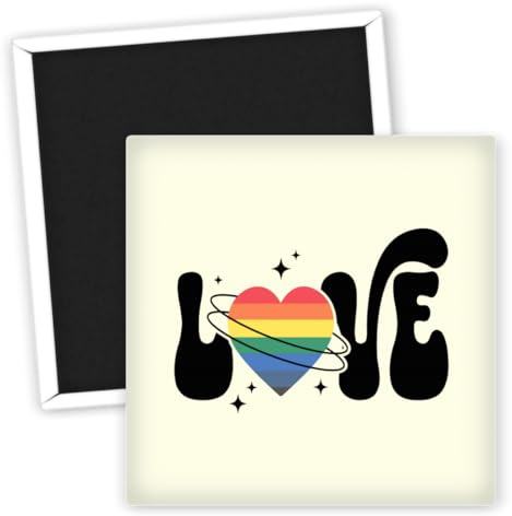 Love Herz Regenbogen Kühlschrankmagnet - LGBTQ+ Fans Geschenk - bunte Kühlschrankmagnete - Pride Magnete - kreative Deko - Geschenkideen LGBTQ - Liebe ist Liebe Magnet