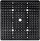 Lurowo Tapis de douche antidérapant 70 x 70 cm, carré, antidérapant, avec ventouses, sans BPA, lavable en machine, noir