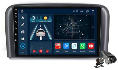 M6 pro2,Android 14.0 Autoradio Stereo Navi mit 4G 5G WIFI DSP Carplay für Volvo S80 1998-2006 Sat GPS Navigation 9 zoll MP5 Multimedia Video Player FM BT Receiver