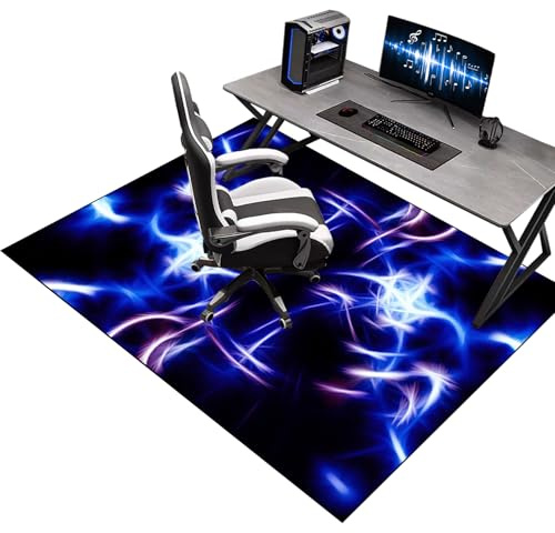 Bodenschutzmatte Bürostuhl Unterlage Schreibstuhlunterlage, 140 x 170 cm Gaming Stuhl Unterlage, Gaming Stuhlmatte für Hartholzboden, Gaming Teppich Unterlage-Kratzfest für Parkett und Hartböden