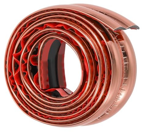 sourcing map Wall Molding Trim, 3Ft x 0.8 Inch PVC Corner Guards and Caulk Strip Table Edge Door Frame Baseboard for Tile and Wall Edges Gaps Home Decor Rose Gold