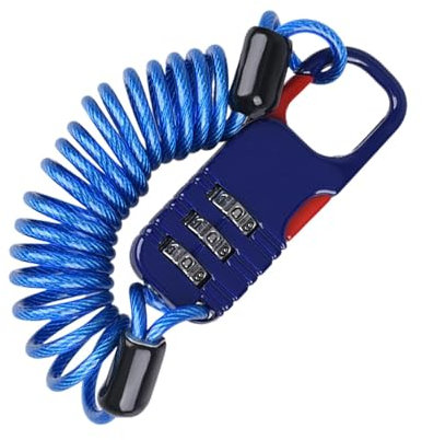 Yonuaret Scooter Cable Lock, 3 Digit Combination Lock, Retractable Cable Lock for Helmet, Luggage, Electric Scooter, Motorcycle