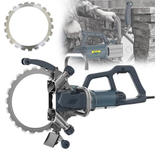 8800W Ring Concrete Saw, Electric Brushless Circular Saw with 270mm Cutting Depth, 3000RPM Handheld Concrete Wall Cutting Machine for Reinforced Concrete Masonry Stone Wall