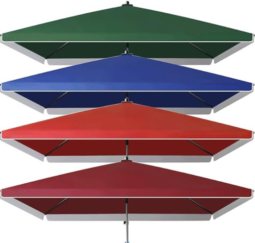 Parasol de table d'extérieur pour marché, table de marché, table d'extérieur, parasol déporté pour jardin, terrasse, piscine, Rouge, 2.5X2.5M