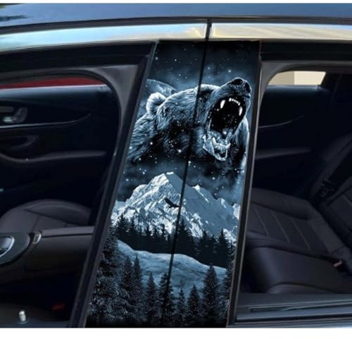 2 Stück HD Vinyl-Autoaufkleber Und-Abziehbilder, Wasserdichte Sonnenschutz-Kratzschutz Für Die b säulen aufkleber langlebiges Autozubehör (farbe 1,one size)
