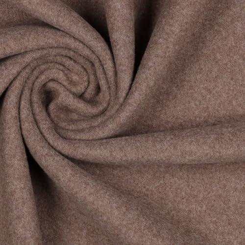 Baumwoll-Fleece BIO | BIO Baumwoll Fleece | zertifiziert | 100% Baumwolle | Ökotex | ab 50x145cm | Meterware | für Bekleidung (mocha melange)