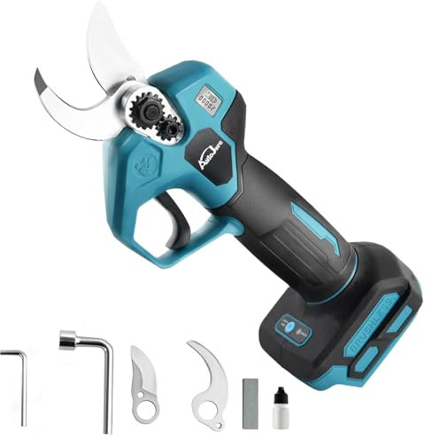 AUTOJARE Akku Astschere kompatibel mit Makita 18V Akku Bürstenlose Elektrische Astschere mit 2 Gängen LCD Display Akku Baumschere für Rebschnitt Zweige, Stämme, Büsche (Ohne Akku)