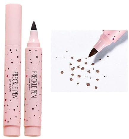 2Pcs Freckle Pen,Sommersprossen Stift,Natürlicher Lebensechter Gefälschter Stifts,Wasserdicht Langanhaltende Sopt Stift,Make up Werkzeug (B(2PCS))