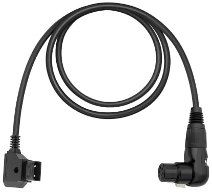Câble spiralé D-Tap vers XLR femelle à 4 broches à angle droit pour Sony Venice F5/F55, Blackmagic URSA Mini Pro, Panasonic Varicam, 150 cm