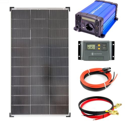 SOLARTRONICS Komplettset 1x120 Watt Solarmodul 1070x585 600 Watt FS600D12V Wandler 10A Laderegler Solaranlage