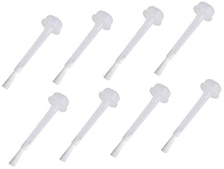 DECORNIJIA 100 Pcs Nail Varnish Replacement Liquid Brush and Dip Powder Replacement Liquid Brush White Soft Bristles for Powder Nails and Manicure Salon Use