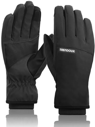 TRENDOUX Vinter Termisk Touch Handskar: Anti-Kall Vattentät Vindtät Halkfri, Fleece Handskar Snö Män Kvinnor För Skidåkning Snowboard Löpning Cykel Löpning Vandring Sport Körning