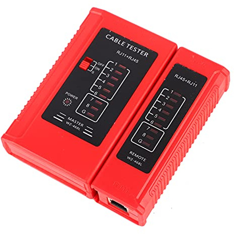 ZJchao Netzwerkkabel-Tester, Ethernet-Tester Ethernet LAN-Netzwerk-Netzwerk-Test-Tool WZ-468 RJ45 und RJ11-Netzwerkkabel-Kabel-Tester Ethernet-Kabel-Kabel-Tester für Start- und Außenbenutzung