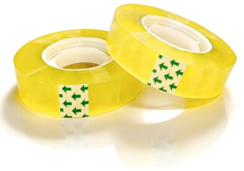 msymsyu Transparentes Klebeband 12 Rollen Klein Klebebands 15mmx50m | Gesamtlänge 600m, Hohequalität und Starke Klebekraft, Klein Paketklebeband für Schule Büro und Heim DIY (50m/Rollen)