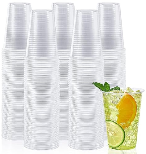 Tezraftaar® 5000 x Disposable Plastic Cups 7oz (200ml) Clear Drinking Vending Cups for Water Juice Soft Drinks Parties Weddings Catering Supply Events Office Use