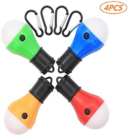 SumDirect 4Pcs LED Camping Lamp Tent Lights, Waterproof Portable Bulb, for Hurricane Emergency ,Home, Fishing, Camping, Hiking,Backpacking and Other Indoor and Outdoor Activities,Battery Powered