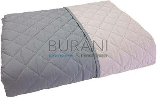 Caleffi - Copriletto Trapuntato Primaverile per letto Matrimoniale - MIX colore Grigio Tinta Unita in Cotone