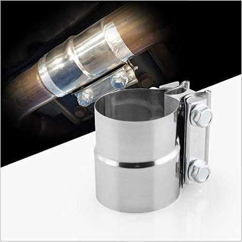 1 x Exhaust Pipe Exhaust Pipe Clamp 57 mm x 63 mm [2.25 inches x 2.5 inches] Tube Connector Steel Tube Clam Joiner Heavy Duty Version