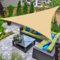 AXT SHADE Toldo Vela de Sombra Impermeable Triangular 3x3x3m Protección Rayos UV para Exterior Terraza Patio Jardín-Arena