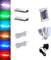 ACCE LED RGB Glaskantenbeleuchtung Glasbodenbeleuchtung Vitrinenbeleuchtung Clip Glas höchste Qualität Spiegel Edelstahl (2er)