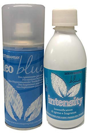Kit Pulizia Profumo Per Bucato Spray Essenza Igienizzante Deodorante Contro Cattivi Odori Iper Concentrato Abiti Tende Divani Cassetti Armadi Auto Idea Regalo (Blue)