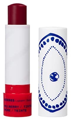 KORRES pflegender Lip Balm Mulberry getönt mauve, Lippenpflege mit Johanniskrautöl, vegan & dermatologisch getestet, 4,5 g