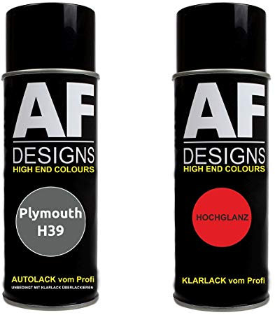 Plymouth H39 Bombe de Peinture Compatible avec Voiture Gris foncé métallisé 400 ML