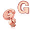 Silvora Initial G 925 Silber Alphabet Ohrstecker Rosegold Damen Ohrringe Buchstaben Ohrstecker für Damen/Frauen/Kinder Initiale Name Ohrringe