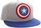 Snapback Avengers Baseball Cap with Captain America Shield Logo Grey, Blue