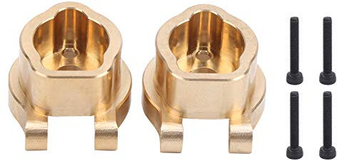 VGEBY Coupe C arrière RC, 2 pièces Tasse arrière C en Laiton RC avec Accessoire à vis 4 pièces Durable pour Chenille Traxxas TRX4 / TRX6