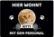Geschenke 24 | Fußmatte personalisiert Hier wohnen Katzen (Schwarz - 1 Katze, Ohne Rand - 60x40cm) | mit Wunschfoto und Namen Bedruckt | lustige Schmutzfangmatte für Katzenliebhaber | Haustür