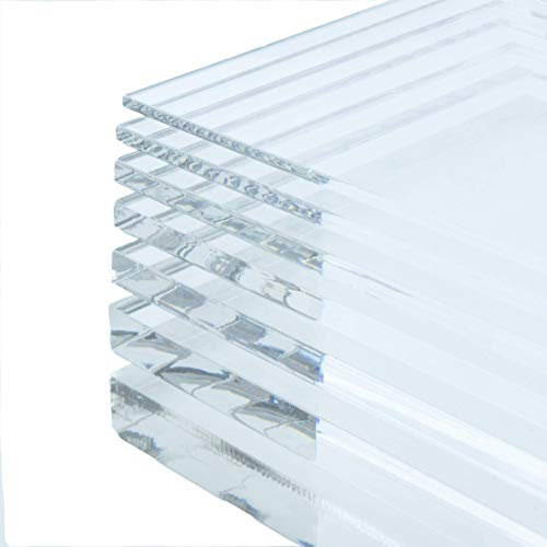 in-outdoorshop Placa de vidrio acrílico PMMA cortada transparente, grosor del material y tamaño a elegir (300 mm x 400 mm, 6 mm de grosor).