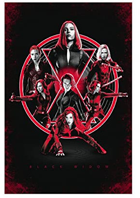 Black Widow Natasha Romanoff Scarlett Johansson Movie Cover 29 Leinwand Poster Wandkunst Dekor Bild Gemälde für Wohnzimmer Schlafzimmer Dekoration ungerahmt: 30 × 45 cm