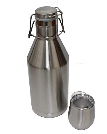 ChengBeautiful Verre À Vin sous Vide 1500 ML Double Couche Bouteille de bière à Vide en Acier Inoxydable Structure de Vide Complet Effet Paquet Isolation Froid (Couleur : Silver, Size : 1500ml)